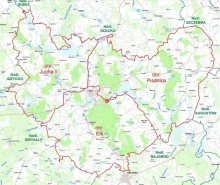 Położenie lasów nadleśnictwa